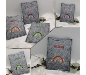 Stickserie - ITH Impfpasshülle in 2 Größen & je 2 Varianten